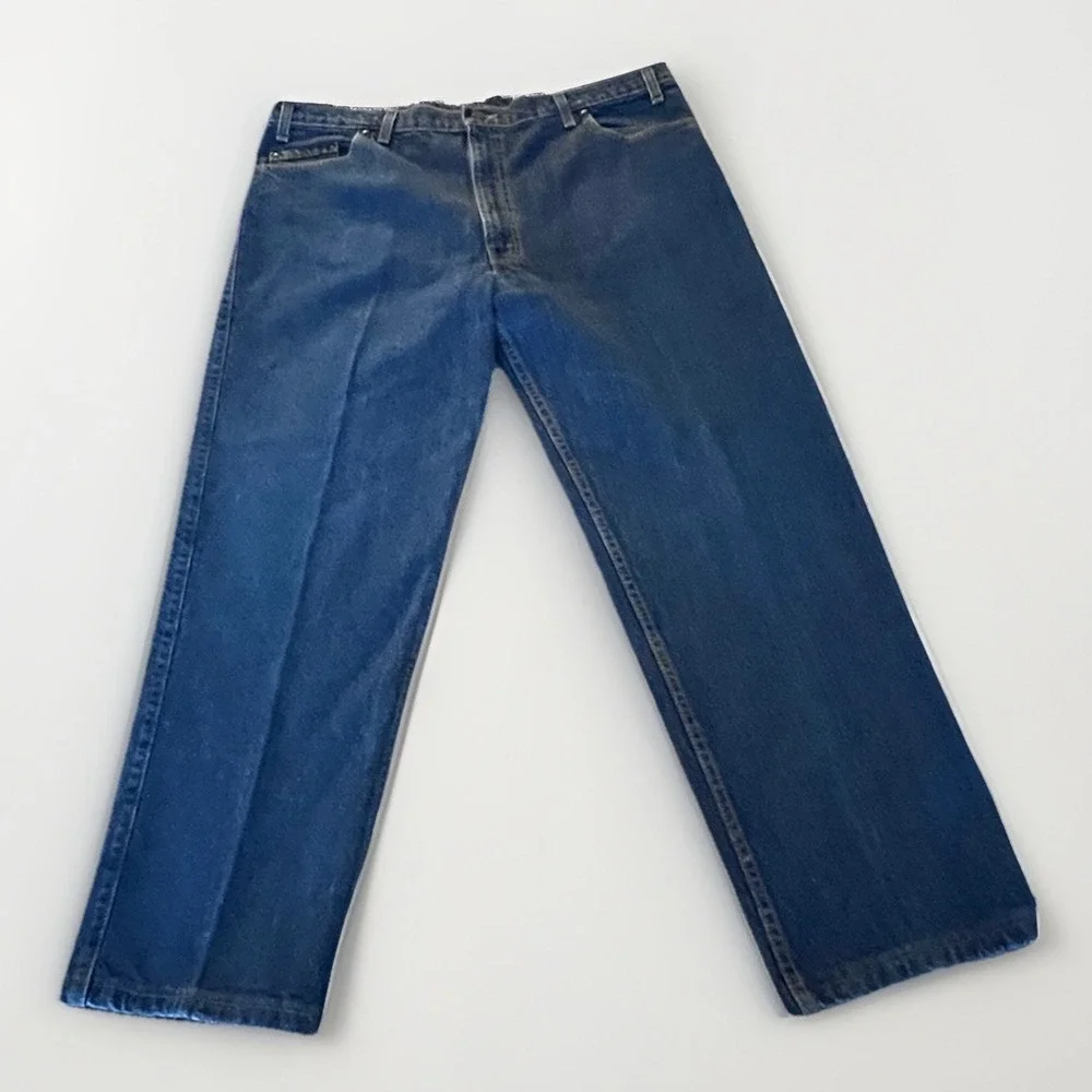 Vintage 90s LEVIS 540 BROWN TAB Relaxed‎ Fit Made In USA Blue Jeans 42X30